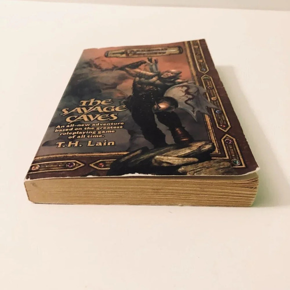 2002 The Savage Caves Dungeons Dragons Novel T H  Lain Print Wizards of Coast - Picture 2 of 16